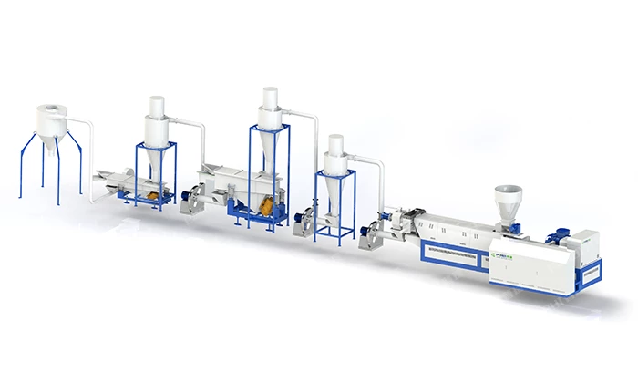 PVC粉末共混錐形雙螺桿擠出造粒機